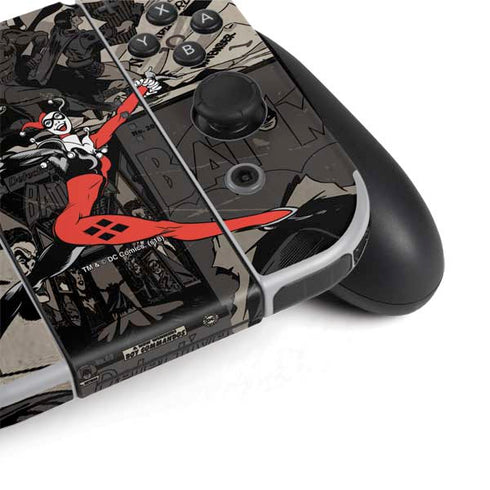 DC Comics Harley Quinn Vintage Action pose pattern Nintendo Switch OLED (2021) Skin